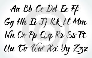 Brushpen lettering vector alphabet