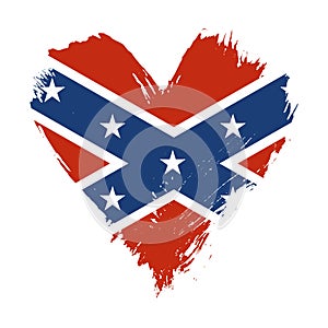 Brushstroke painted American US Confederate flag