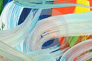 Brushstrokes of paint. Abstract art background.