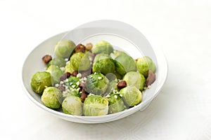 Brussel sprout with bacon