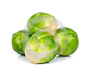 Brussel sprout isolated on the white background