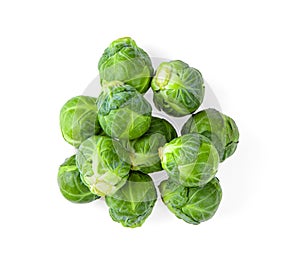 Brussel Sprouts isolated on white background