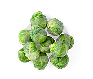 Brussel Sprouts isolated on white background photo