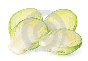 Brussel sprouts vegetable an isolated on white background