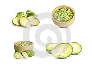 Brussel sprouts vegetable an isolated on white background