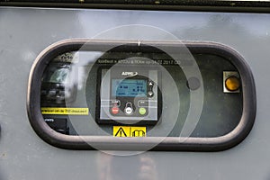 Control panel of a machine