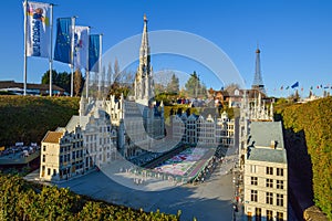 BRUSSELS, BELGIUM - DECEMBER 05 2016 - Mini Europe miniatures park in Brussels