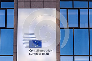 European union consilium sign in brussels belgium