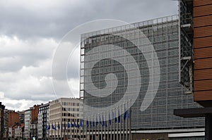 BRUSSELS, BELGIUM- JUNE 13, 2019: Beautiful view of Berlaymont building photo