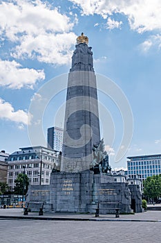 View of Infantry Memorial, in memory of Belgian foot soldiers