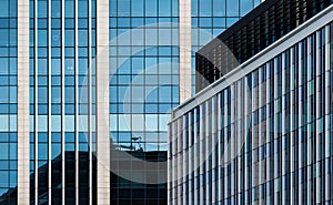 Brussels Business district, Brussels Capital Region - Belgium - Abstract view over the contemporary building of the Federal