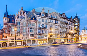 Brussels Cityscape sunset