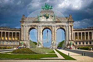 Brussels. Famous triumphal arch photo