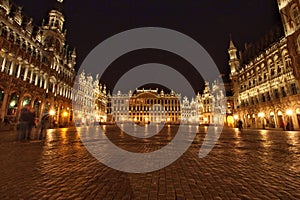 Brussels night scene of Grand Place