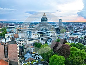 Brussels Skyline at Sunset