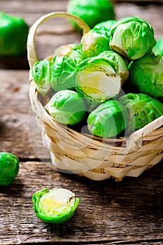 Brussels sprout in a bowl