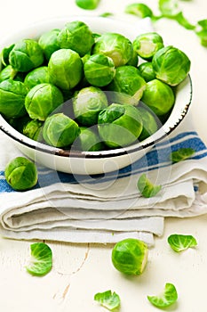 Brussels sprout in a bowl