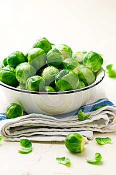 Brussels sprout in a bowl