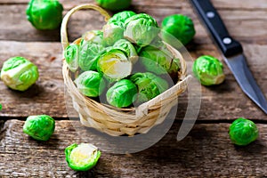Brussels sprout in a bowl