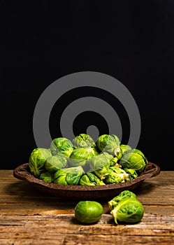 Brussels sprout vegetables in a bowl
