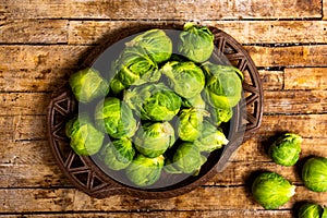 Brussels sprout vegetables in a bowl