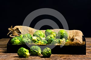 Brussels sprout vegetables in a bowl