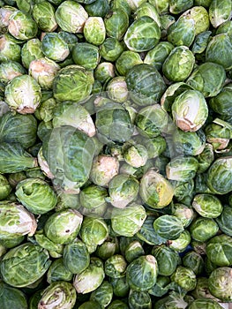 Brussels sprouts background, Brussels sprouts from the market
