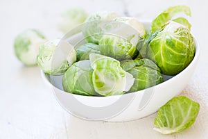 Brussels sprouts in a bowl