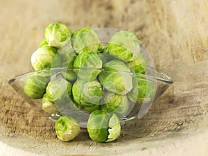 Brussels sprouts, cabbage raw and rich in vitamins