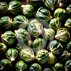 Brussels sprouts fresh raw organic vegetable