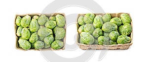 Brussels Sprouts Isolated, Brassica Oleracea Cabbage Pile