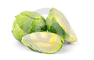 Brussels sprouts isolated on white background