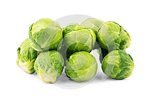 Brussels sprouts isolated on white background