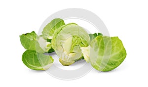 Brussels sprouts isolated on white background