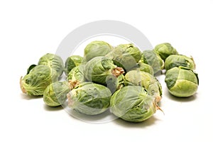 Brussels sprouts isolated on a white background