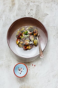 Brussels sprouts with parmesan photo