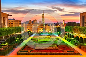 Brussels at sunset, Brussels, Belgium