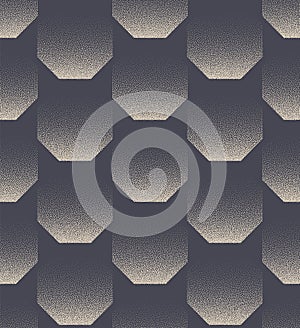 Brutalism Style Geometric Seamless Pattern Vector Dotwork Abstract Background