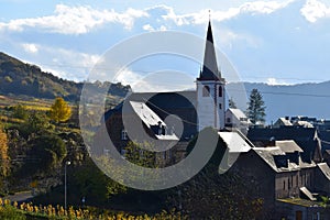 Bruttig-Fankel, Germany - 11 12 2020: church in Bruttig-Fankel