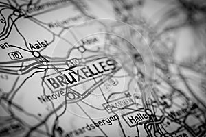 Bruxelles City on a Road Map