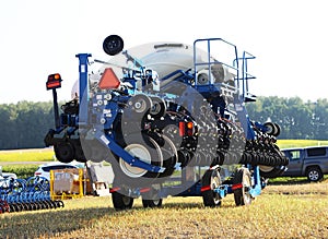 BRYANSK, RUSSIA,JULY 2016. - Claas tractors and harvesters in the agricultural fair in Bryansk, Russia