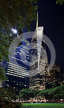 Bryant Park New York City Skyline Night