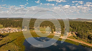 Bryce Canyon City aerial view, Utah. Entry point for national park