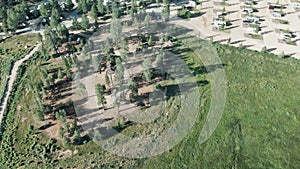 Bryce Canyon City aerial view, Utah. Entry point for national park