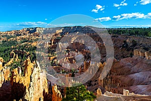 Bryce Canyon with hoodoo rock formations in summer, Bryce Canyon national park, Utah, United States (USA