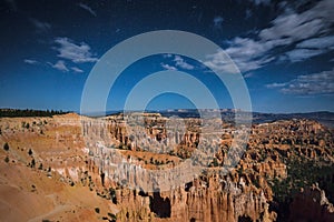 Bryce Canyon in moonlight, Utah, USA