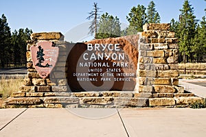 Bryce Canyon National Park Entrance Sign photo