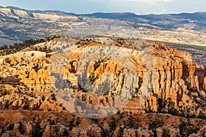 Bryce Canyon National Park, Hoodoos orange rock formations. Utah, USA