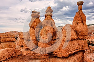 Bryce Canyon National Park, landscape of eroded pink and orange pinnacles