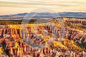 Bryce Canyon National Park at Sunrise, View from Bryce Point, Utah